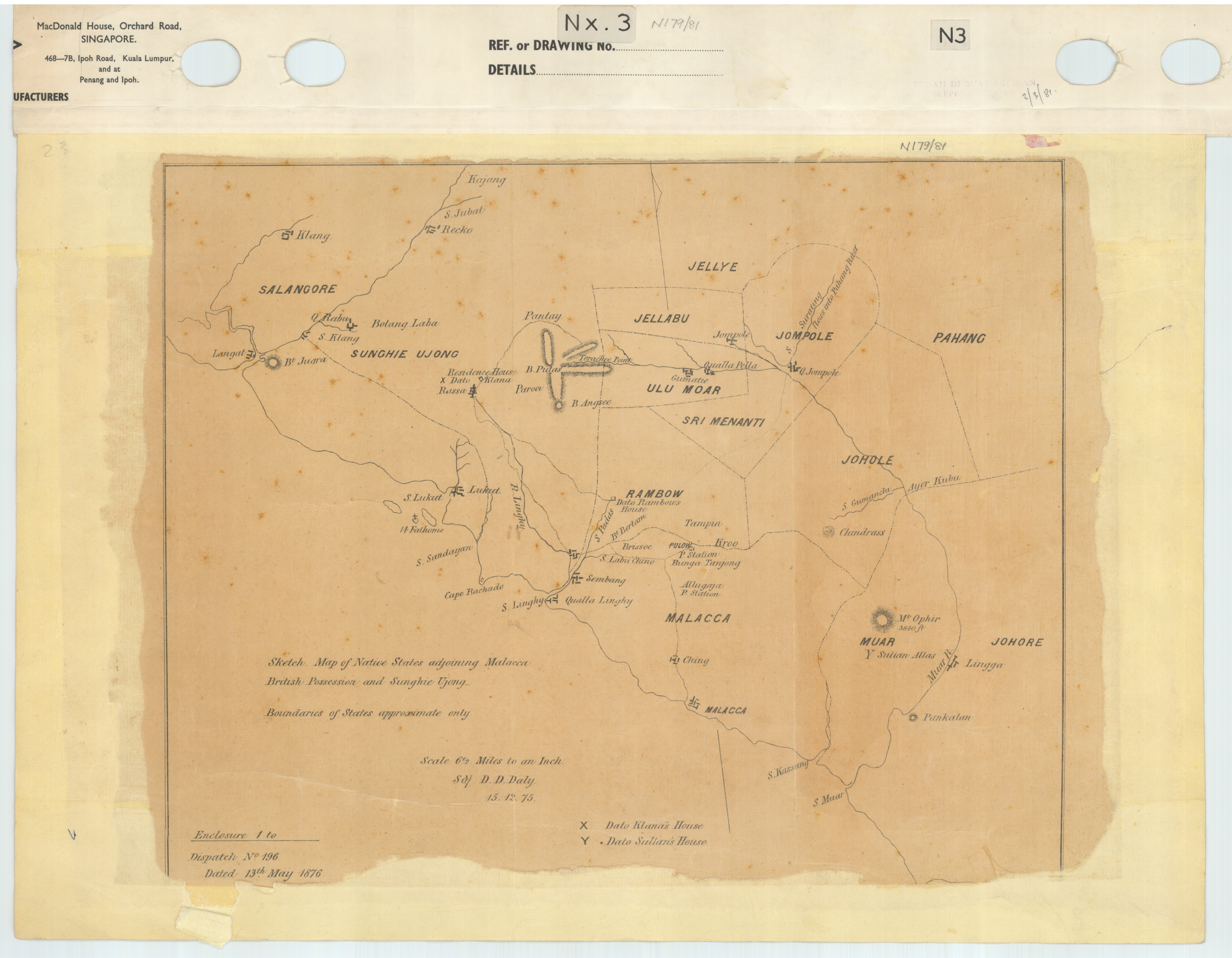Peta Lukut dalam Selangor 1876